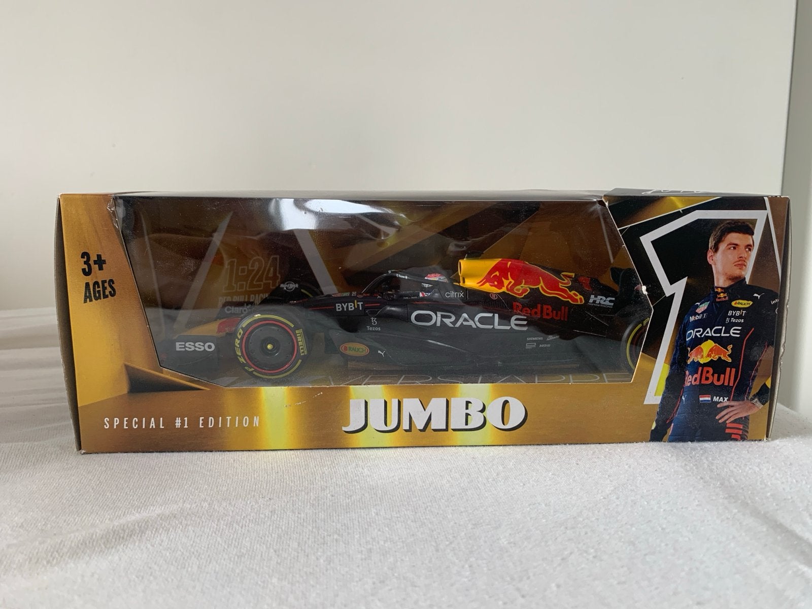 Max Verstappen 1:24 Miniatuurauto Special Edition Jumbo, Hobby en Vrije tijd, Modelauto's | 1:24, Ophalen of Verzenden, Nieuw