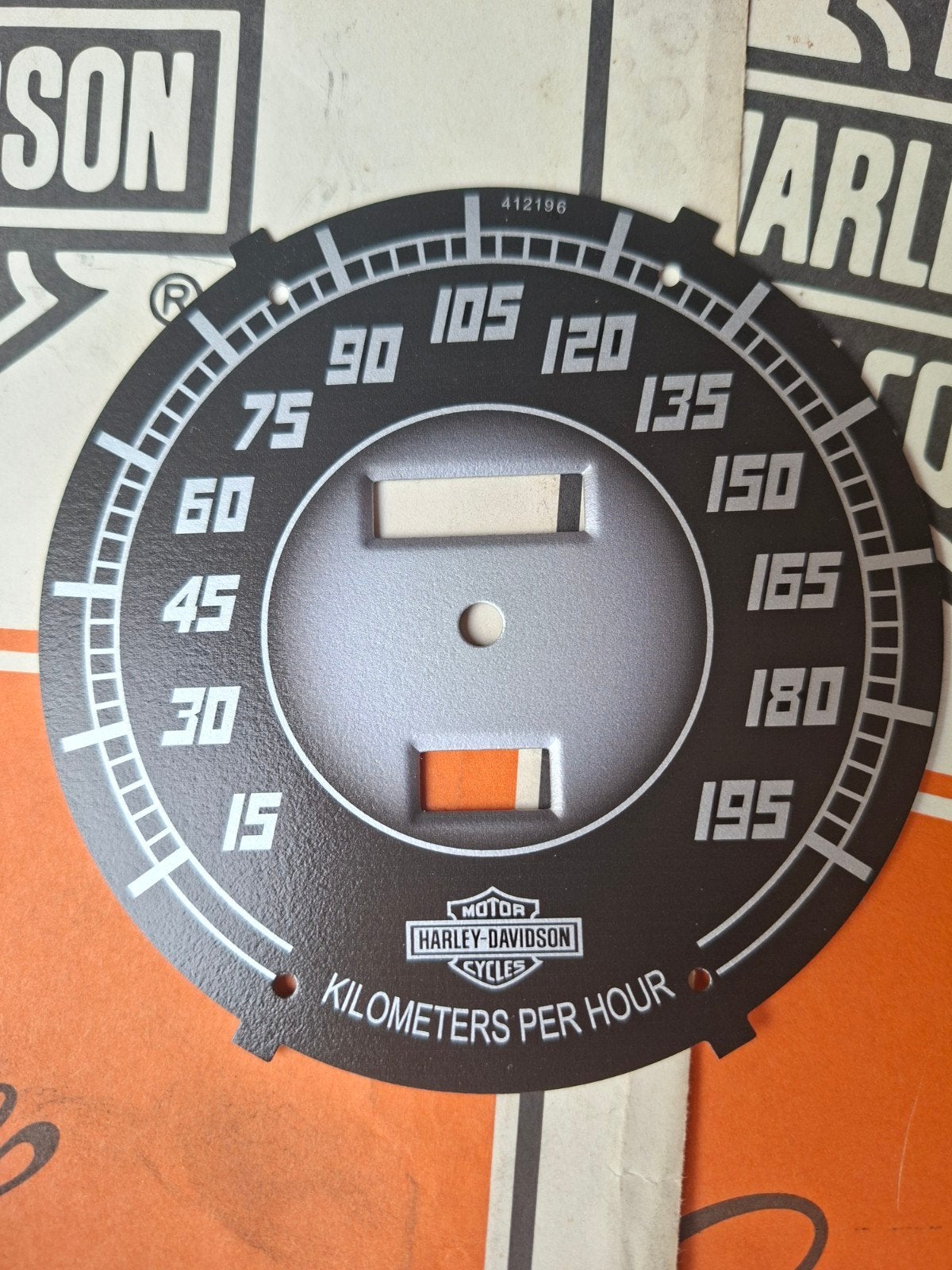 Harley knucklehead 47 speedometer kilometerteller plaat  Fac, Motoren, Verzenden