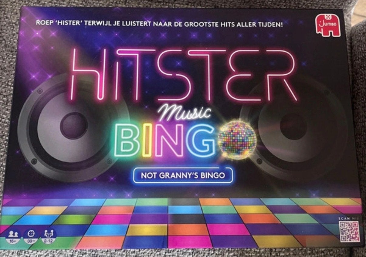 Hitster Music Bingo - Het ultieme muziekbingo spel!, Drie of vier spelers, Ophalen of Verzenden, Zo goed als nieuw