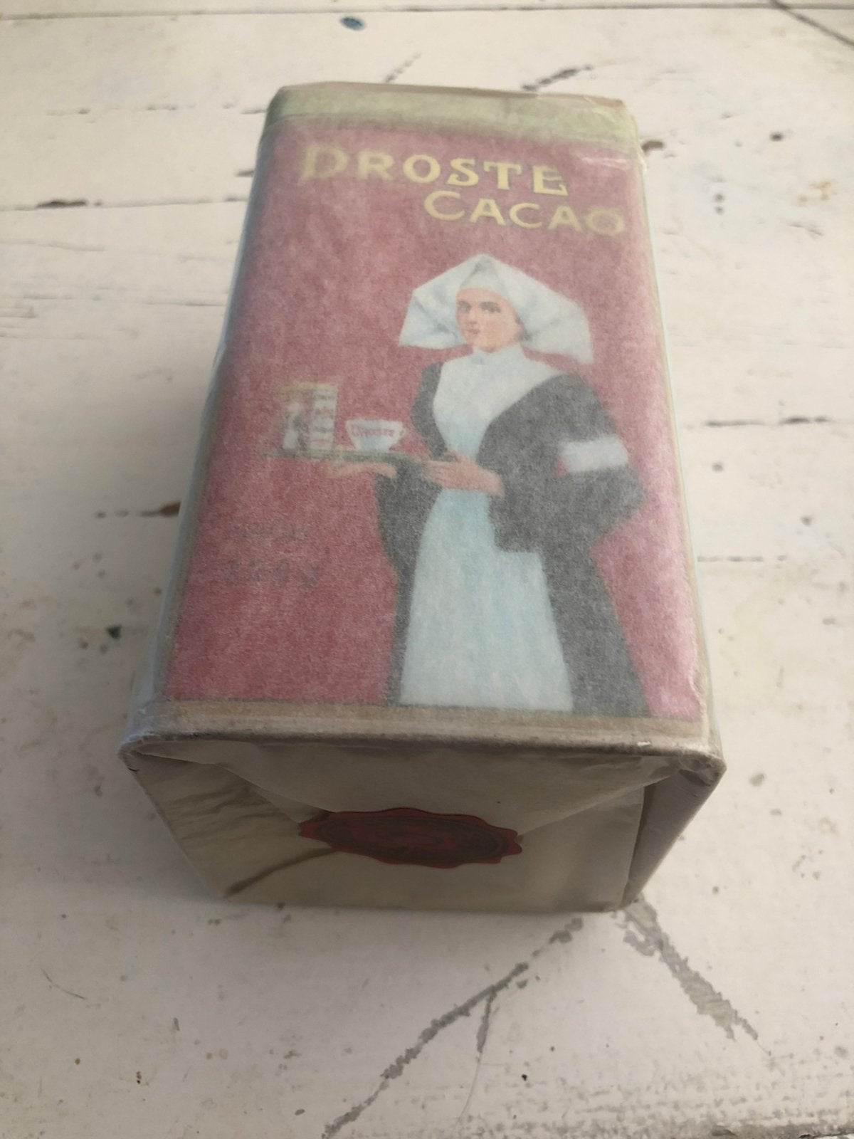 Oud Droste blik met inhoud, Verzamelen, Blikken, Ophalen of Verzenden, Gebruikt, Overige, Droste