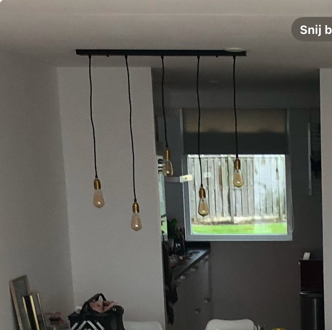 Hanglamp Ise inclusief 5 bijbehorende lampen, Ophalen, Zo goed als nieuw