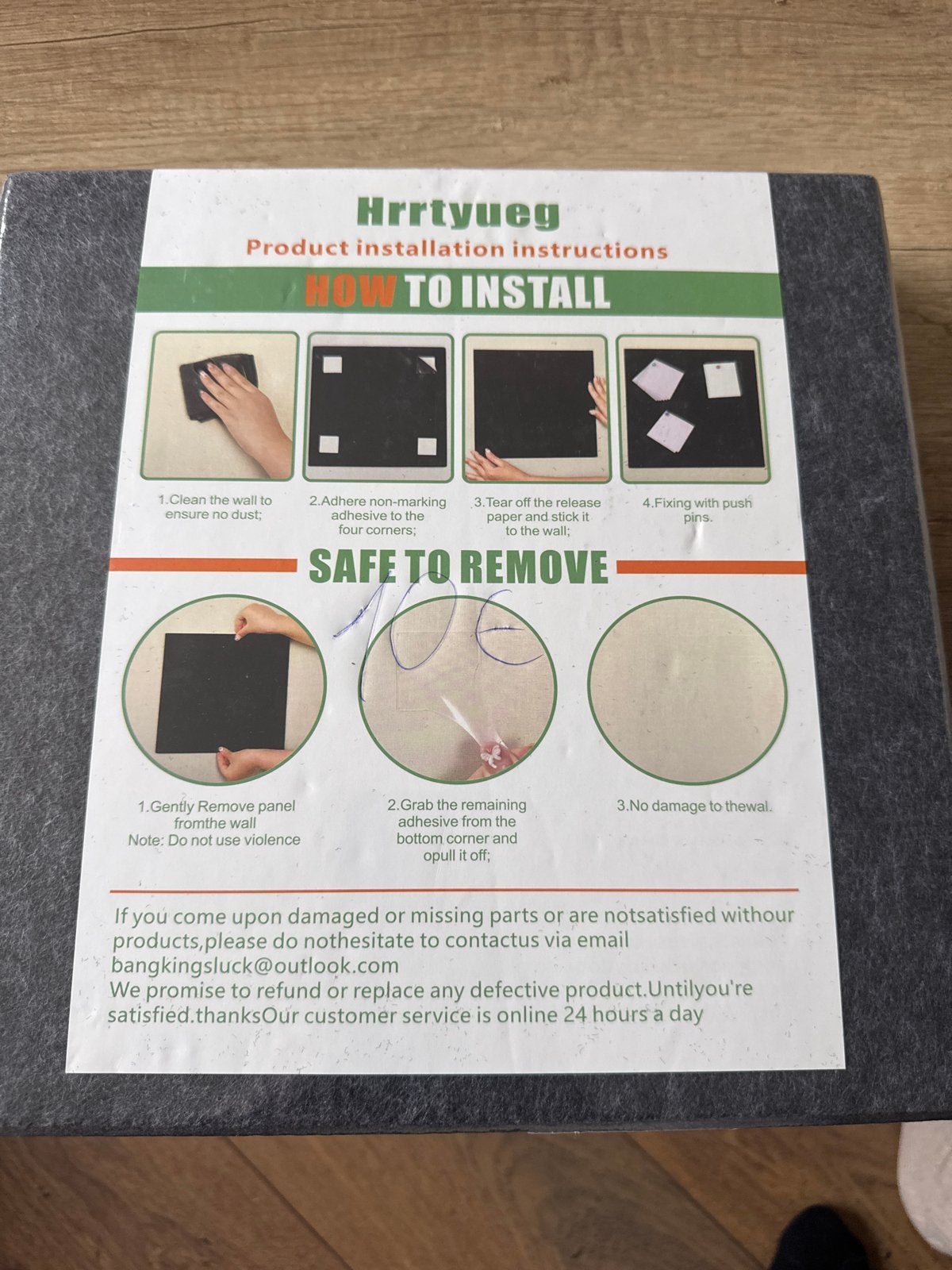 Zelfklevend prikbord met punaises - Grijs, Nieuw, Ophalen of Verzenden, Modern, Grijs