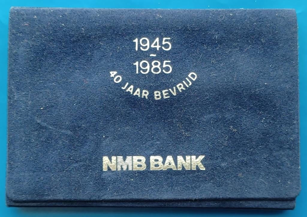 Penning 40 jaar Bevrijd - 1945-1985 NMB Bank UNC, Verzenden, Overige materialen, Nederland