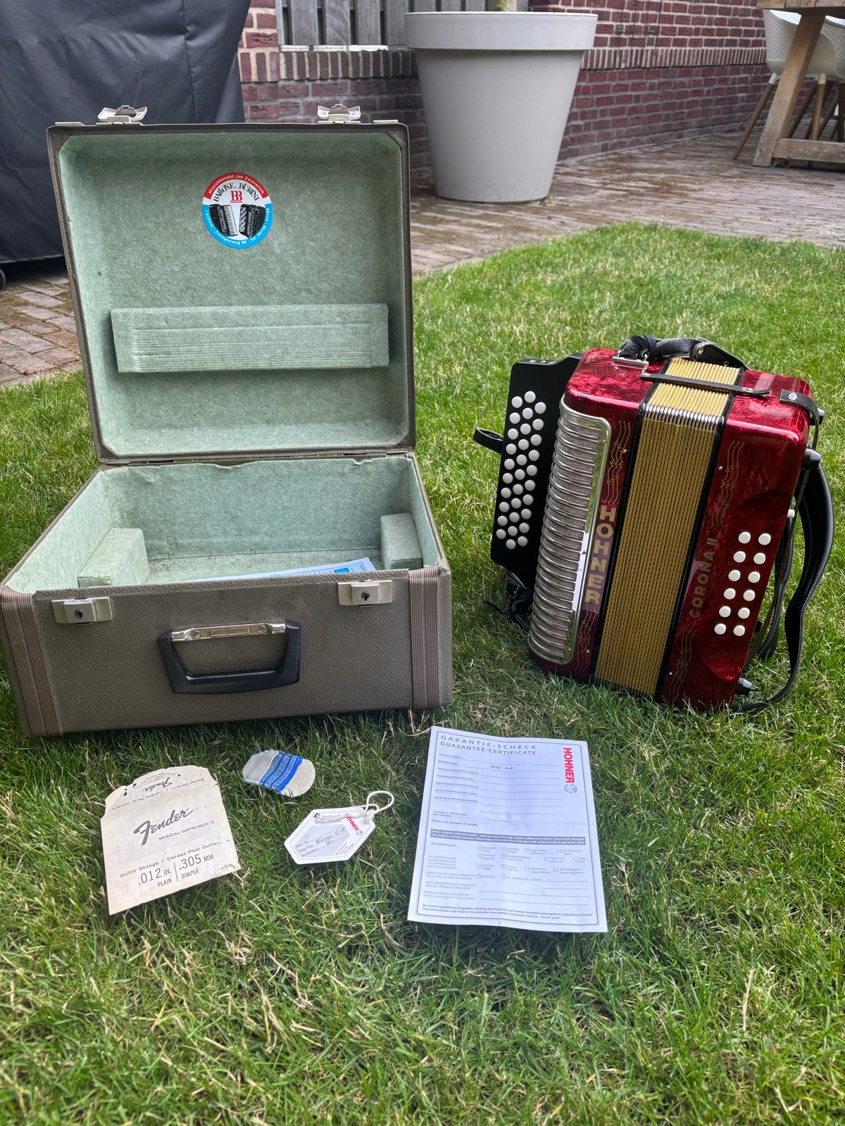 Hohner Corona II Accordeon met koffer - Zo goed als nieuw, Muziek en Instrumenten, Accordeons, Ophalen, Overige formaten, Zo goed als nieuw