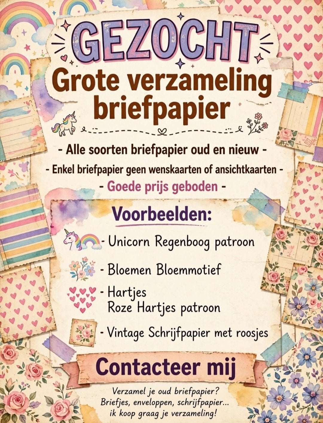 gezocht grote verzameling briefpapier, Diversen, Ophalen of Verzenden