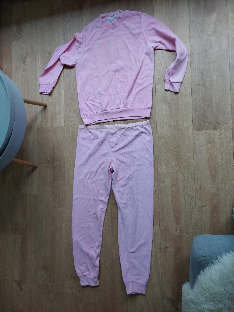 Vintage Pyama roze badstof stretch project elastiek, Kleding | Dames, Ophalen, Zo goed als nieuw, Maat 34 (XS) of kleiner