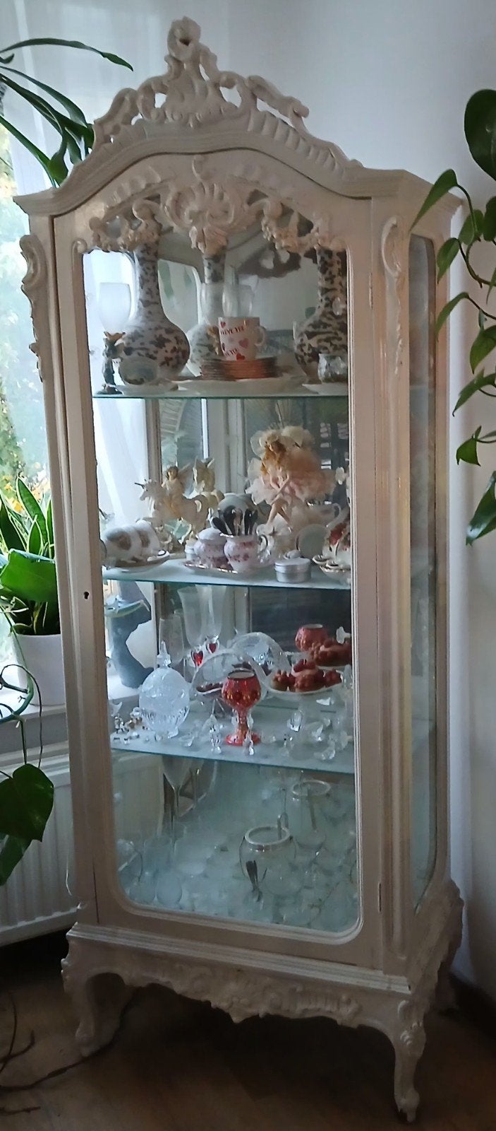 klassieke vitrinekast wit., Huis en Inrichting, Ophalen, 25 tot 50 cm, 50 tot 100 cm, 150 tot 200 cm