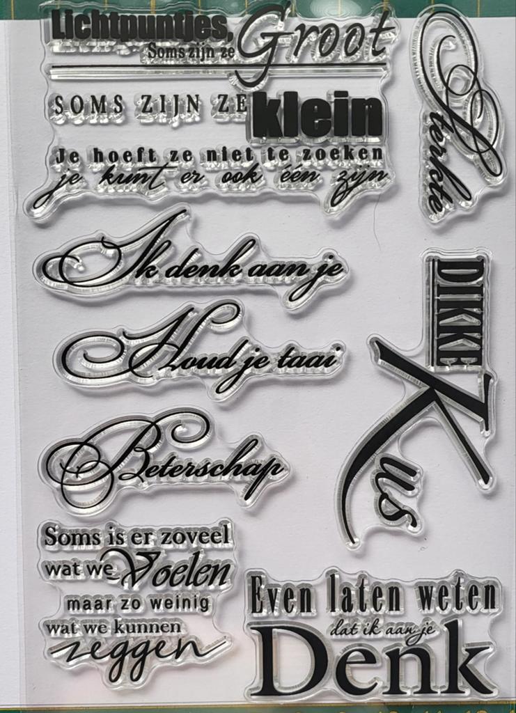Stempels "IK DENK AAN JE", Ophalen of Verzenden, Nieuw, Clearstamp