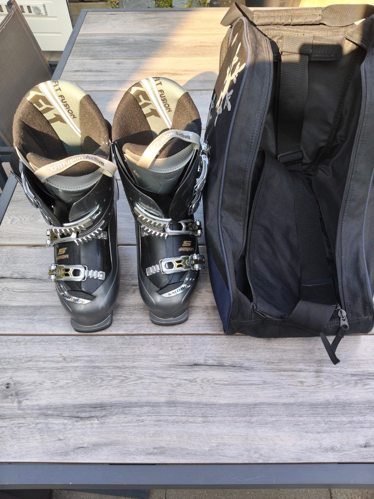 Salomon skischoenen 27.5 met tas, Ophalen, Gebruikt, Schoenen, Salomon