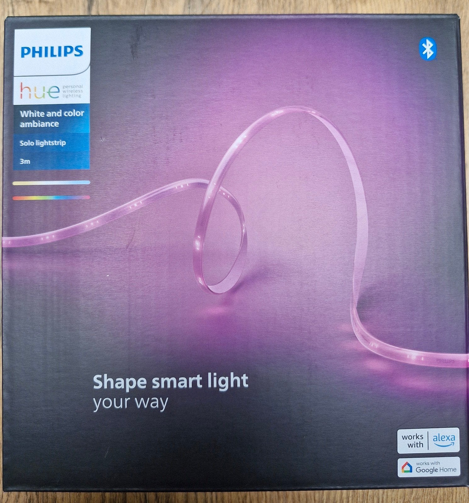 Philips Hue White and Color Ambiance Lightstrip 3m, Led-lamp, Philips Hue, Instelbaar wit, Nieuw