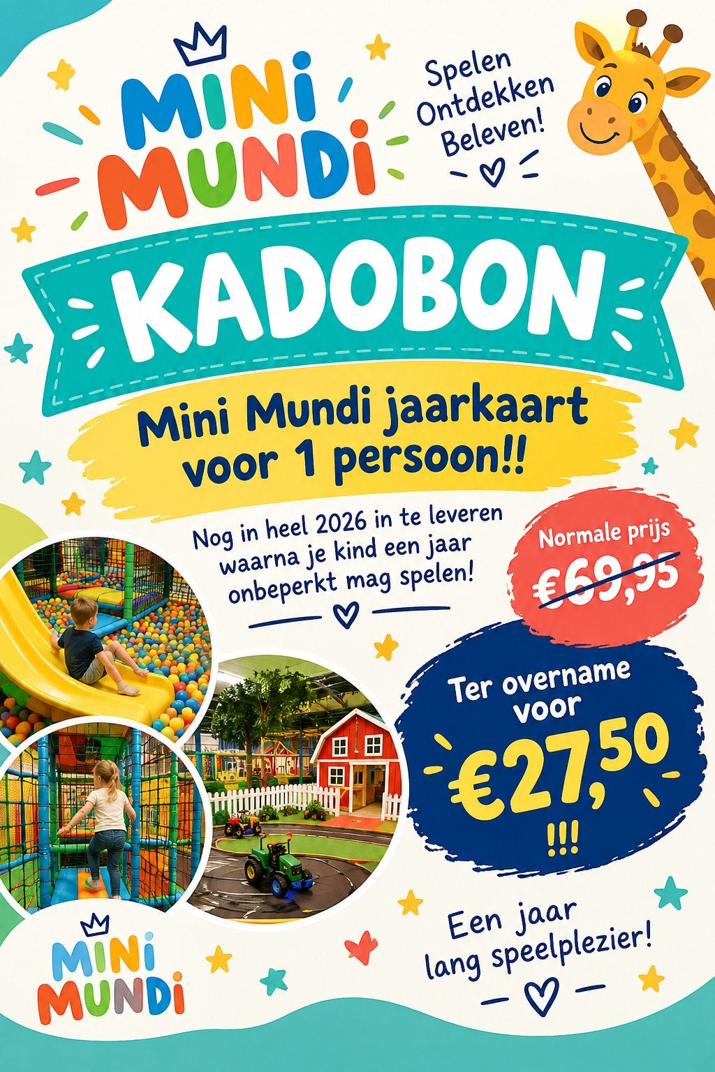 Jaarkaart voor mini mundi speelparadijs, Ophalen, Nieuw