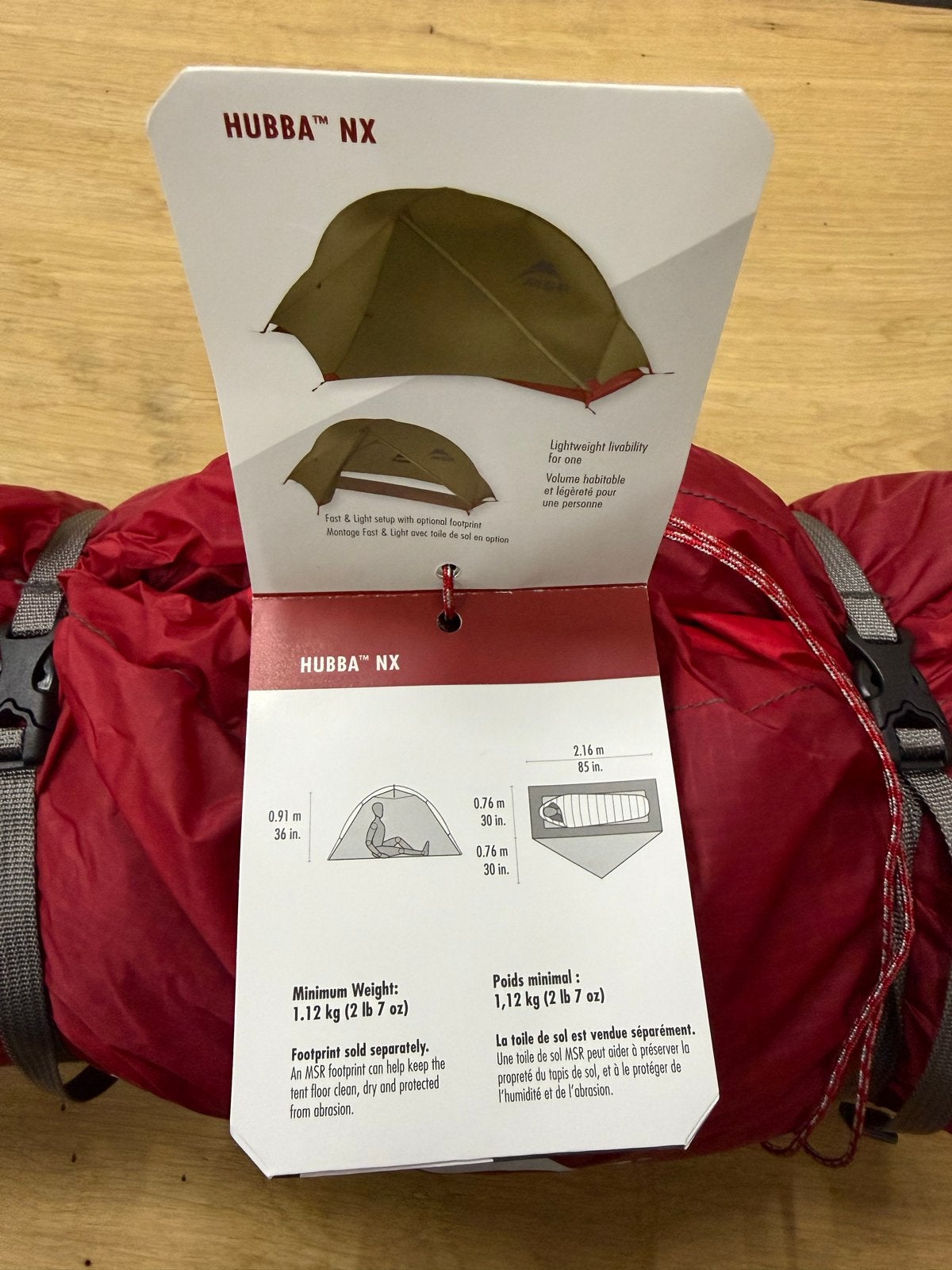 MSR Hubba NX 1-persoons tent - Lichtgewicht en Compact, Caravans en Kamperen, Ophalen of Verzenden, Nieuw, Tot en met 2