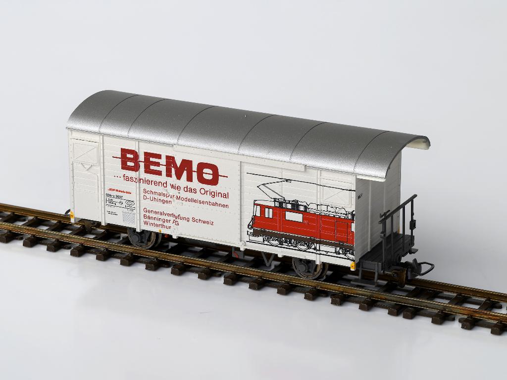 Nieuwe Rh.B. Gesloten Goederenwagon Gbk-v 5607 'Bemo', H0m, Overige merken, Gelijkstroom, Ophalen of Verzenden, Analoog
