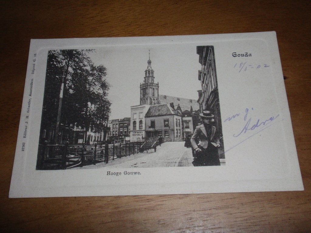 Gouda Hooge Gouwe Kerk, Verzenden, Voor 1920, Gelopen, Zuid-Holland