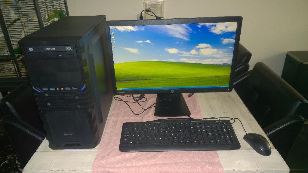 Retro Game PC Set, Dual-boot Win XP & 7, HD 6870, Blauwe LED, Computers en Software, Vintage Computers, Ophalen, AMD