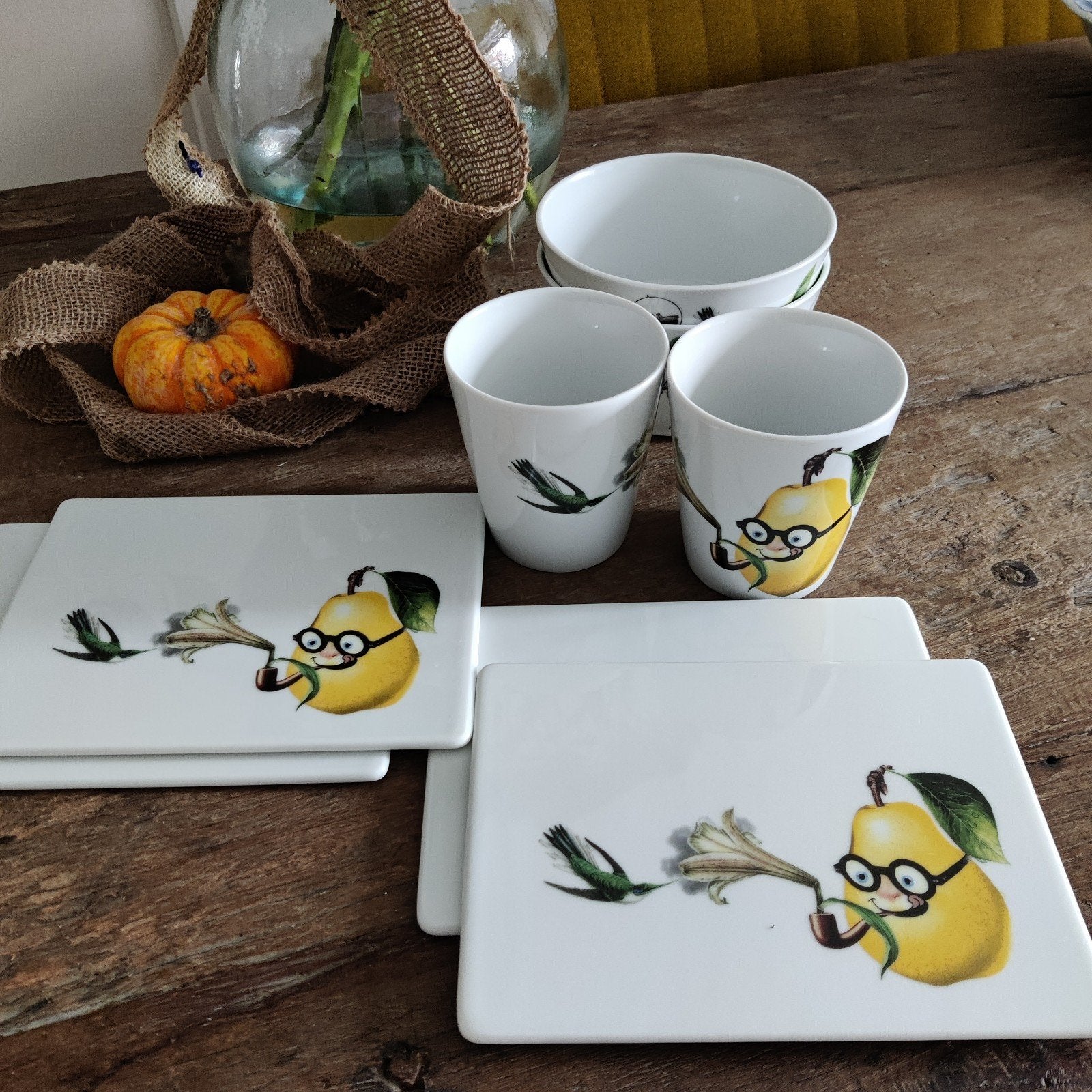 ​IKEA Glödande set 7-delig - Walter Van Beirendonck (2016), Ophalen of Verzenden, Zo goed als nieuw, Overige stijlen, Porselein