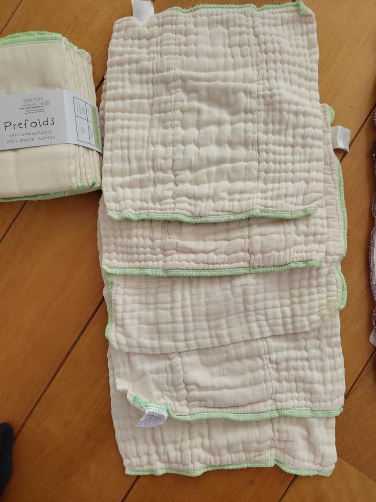 Pakket prefolds boosters wasbare luiers, rookvrij, Overige merken, Overige typen, Ophalen of Verzenden, Zo goed als nieuw
