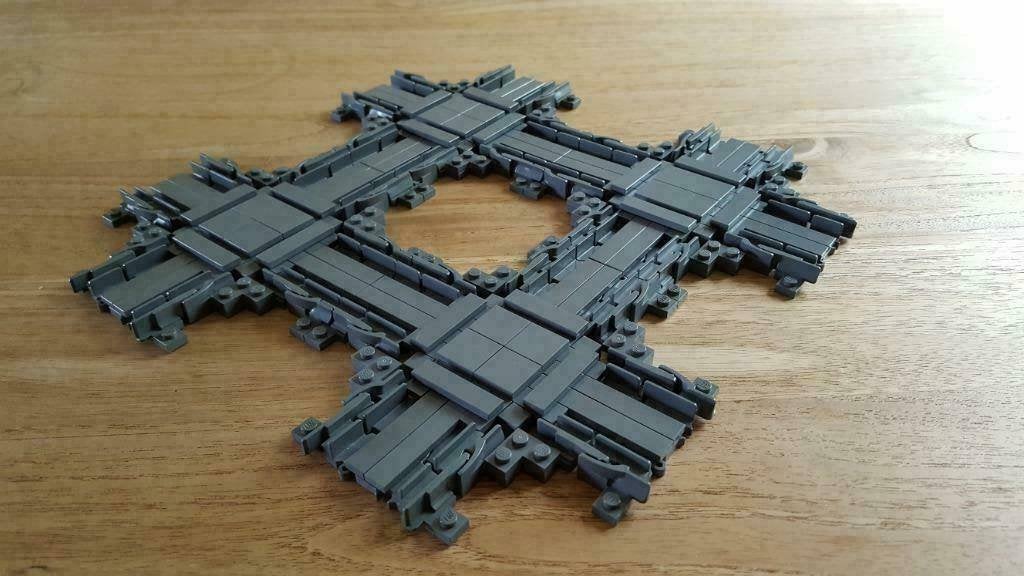 LEGO XL trein rails RC kruising