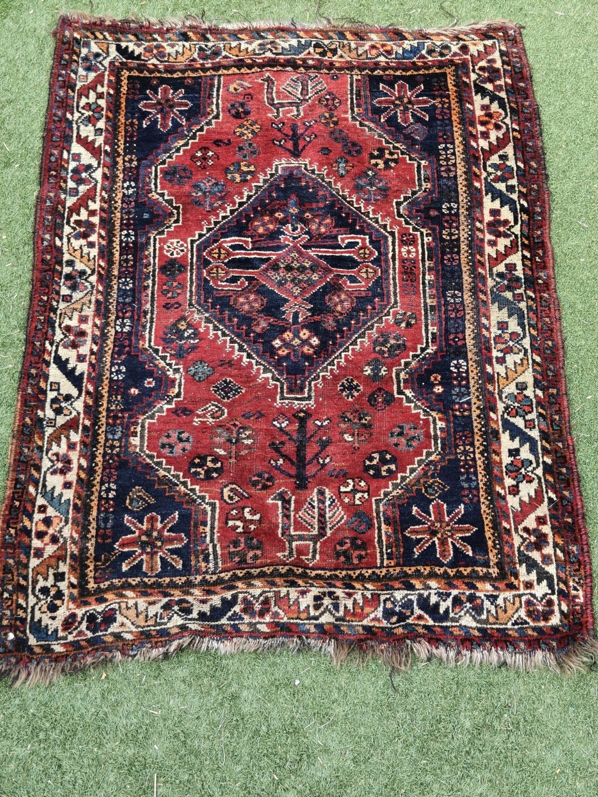 Mooi vintage vloerkleed / Perzisch tapijt, Ophalen, Gebruikt, 100 tot 150 cm, Vintage, Perzisch, Klassiek