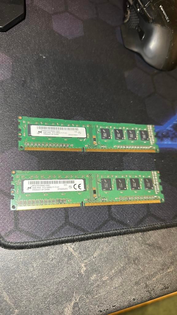 DDR 3 ram 4gb 2x, Computers en Software, Ophalen of Verzenden, Zo goed als nieuw, DDR3, Desktop
