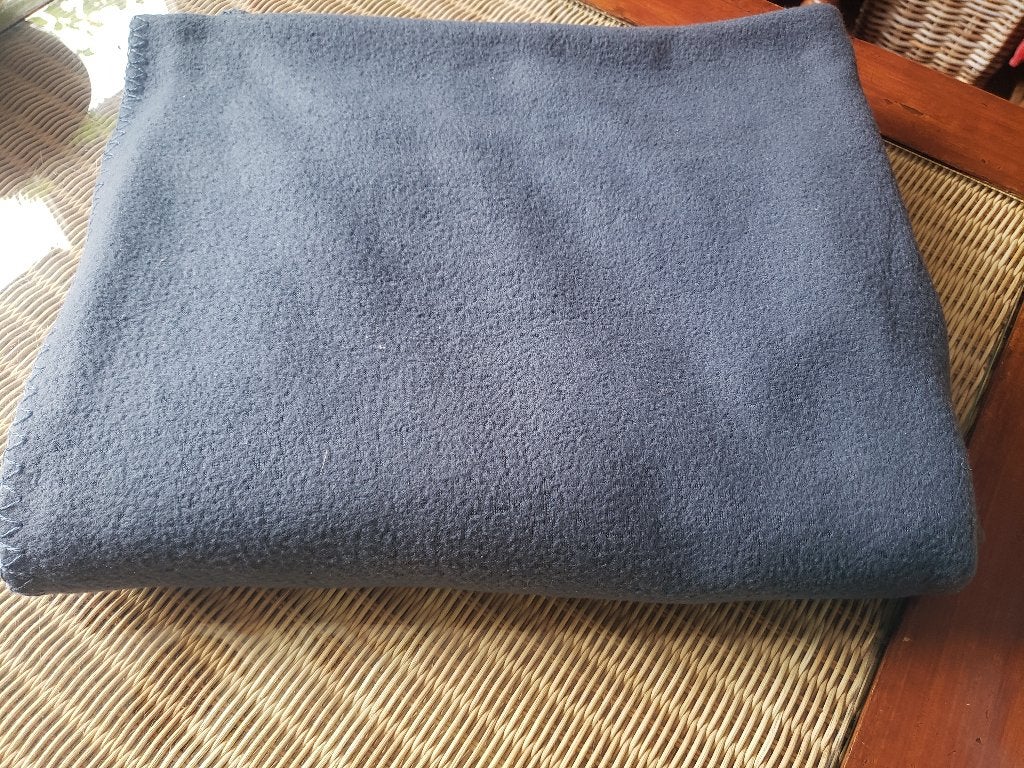 Fleece deken blauw, Ophalen