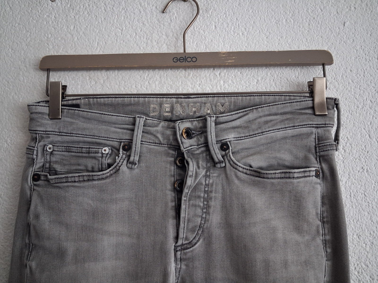 Denham Bolt Skinny Fit Jeans W29 L32 - Grijs, W32 (confectie 46) of kleiner, Ophalen of Verzenden, Zo goed als nieuw, Grijs