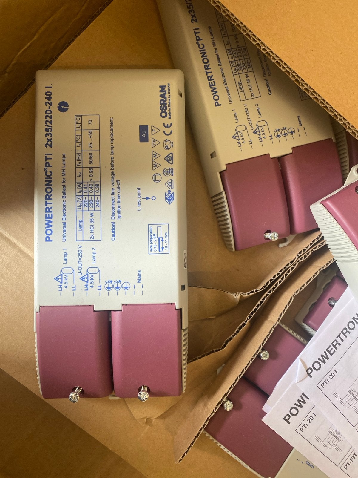 15x Nieuwe Osram Powertronic PTI 2x35/220-240 I VSA, Onbekend, Nieuw, Ophalen of Verzenden, Onbekend