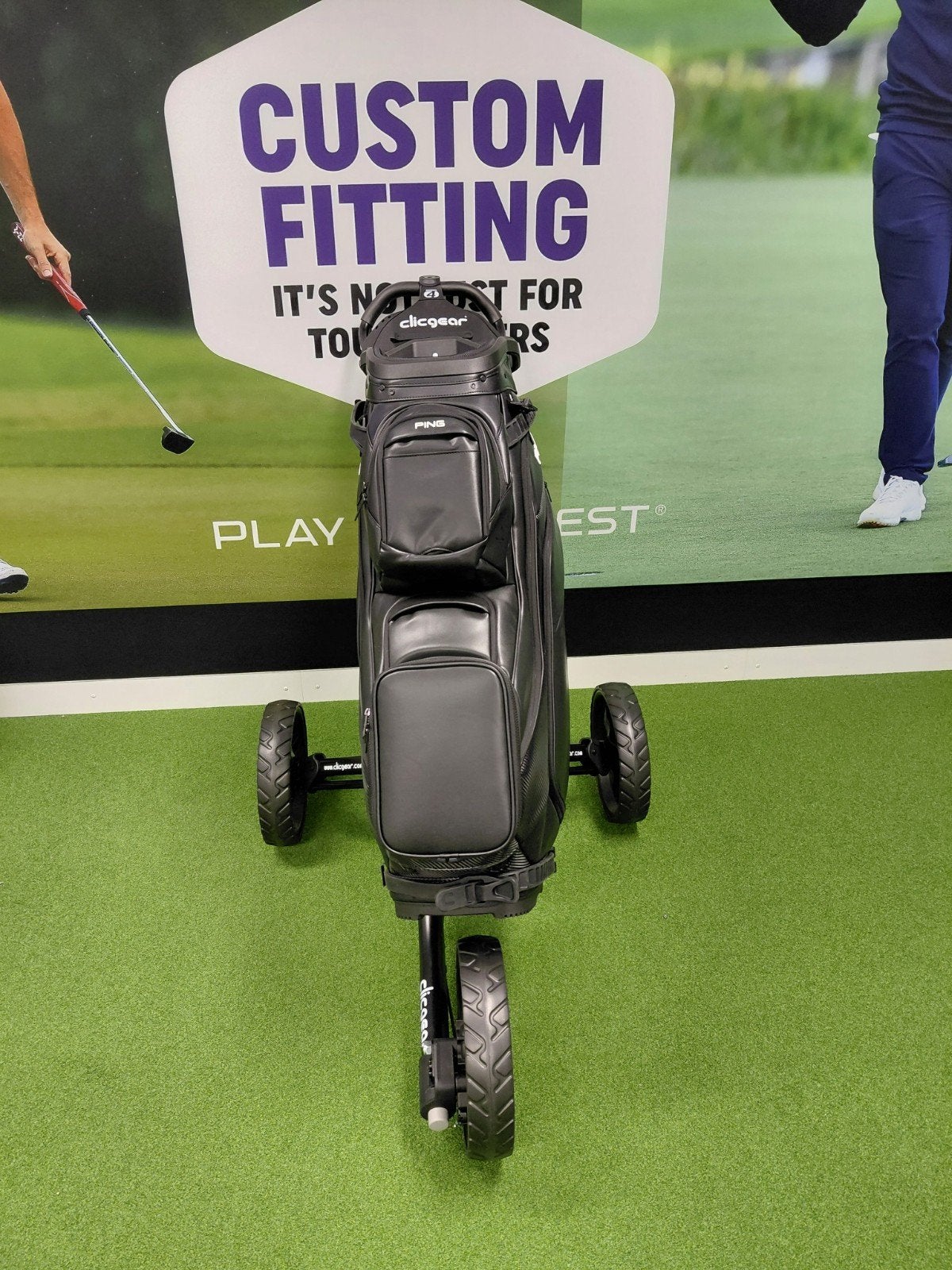 Schitterende PING DLX Golftas met Clicgear golfkar, Ophalen of Verzenden, Nieuw, Tas, Ping