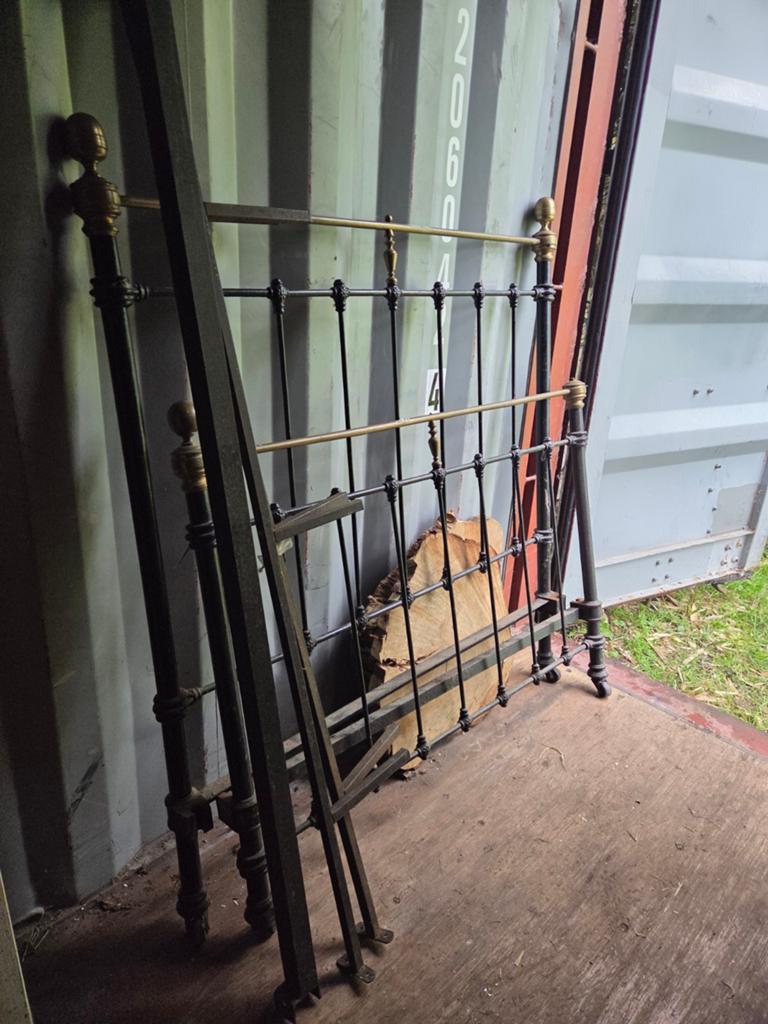 Antiek gietijzeren twijfelaar bed, Ophalen of Verzenden