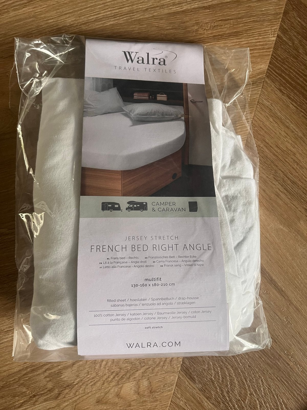 Walra Jersey Stretch Hoeslaken Frans Bed Rechts, Caravans en Kamperen, Caravan accessoires, Ophalen of Verzenden, Nieuw