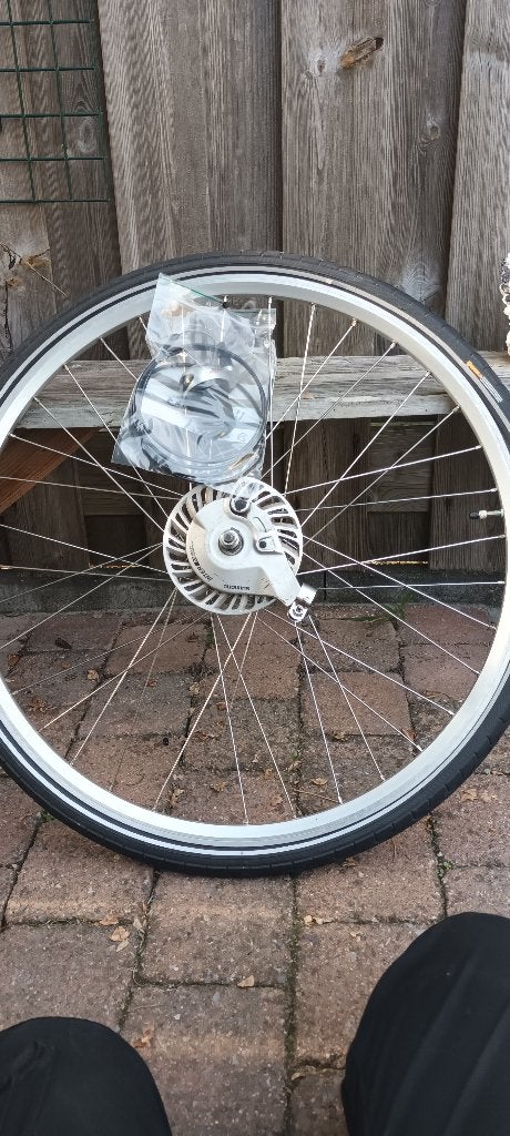 achterwiel met 8 versnellingen, Elektrische fiets, Gebruikt, Aluminium, Ophalen