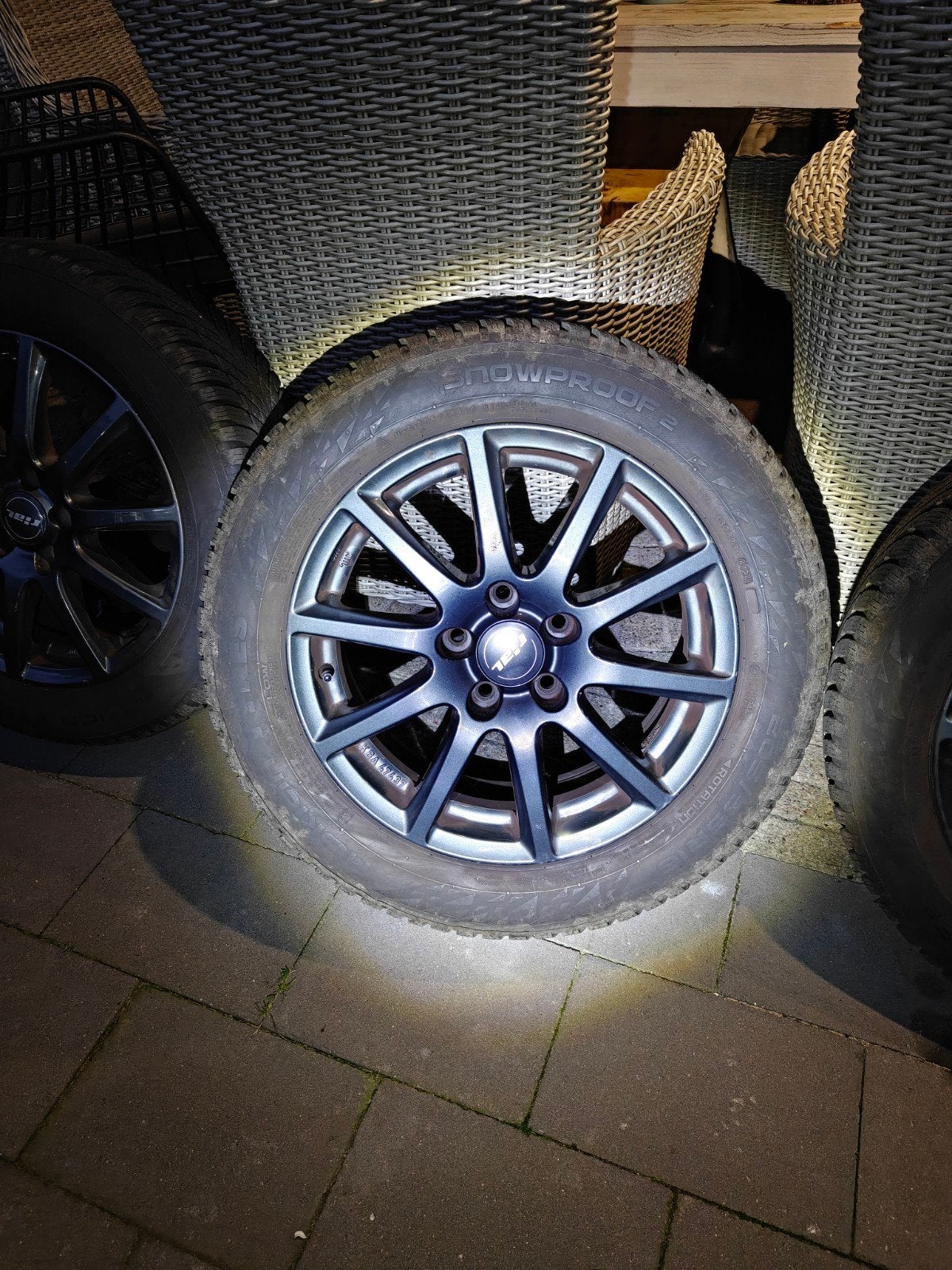 Grijze velgen met zgan winterbanden 205/55 R16 Opel Astra H, Ophalen, Gebruikt, 16 inch, Banden en Velgen
