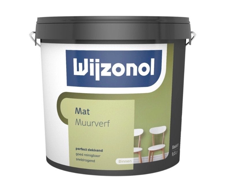 Wijzonol Mat Muurverf Ral 9010 Binnen - Perfect Dekkend 9.0L, Ophalen of Verzenden, Nieuw, Overige typen