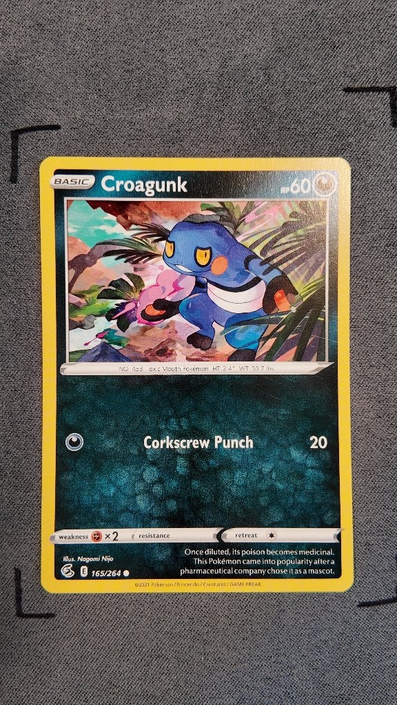 Croagunk 165 Fusion Strike | Pokemon kaart, Ophalen, Zo goed als nieuw, Losse kaart
