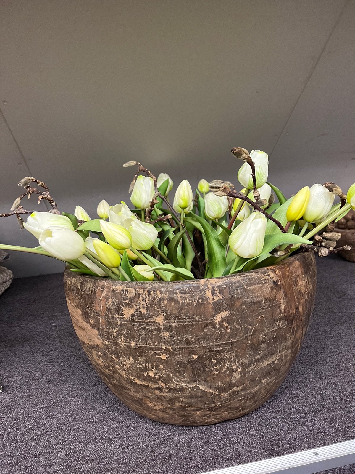 Aura Peeperkorn houten schaal / bak / ornament  40 cm, Huis en Inrichting, Woonaccessoires | Schalen en Manden, Ophalen, Zo goed als nieuw