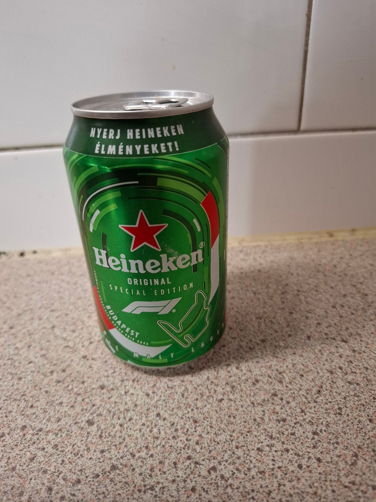 Heineken Formule 1 bierblikje, Verzamelen, Biermerken, Ophalen of Verzenden, Nieuw, Glas of Glazen, Heineken