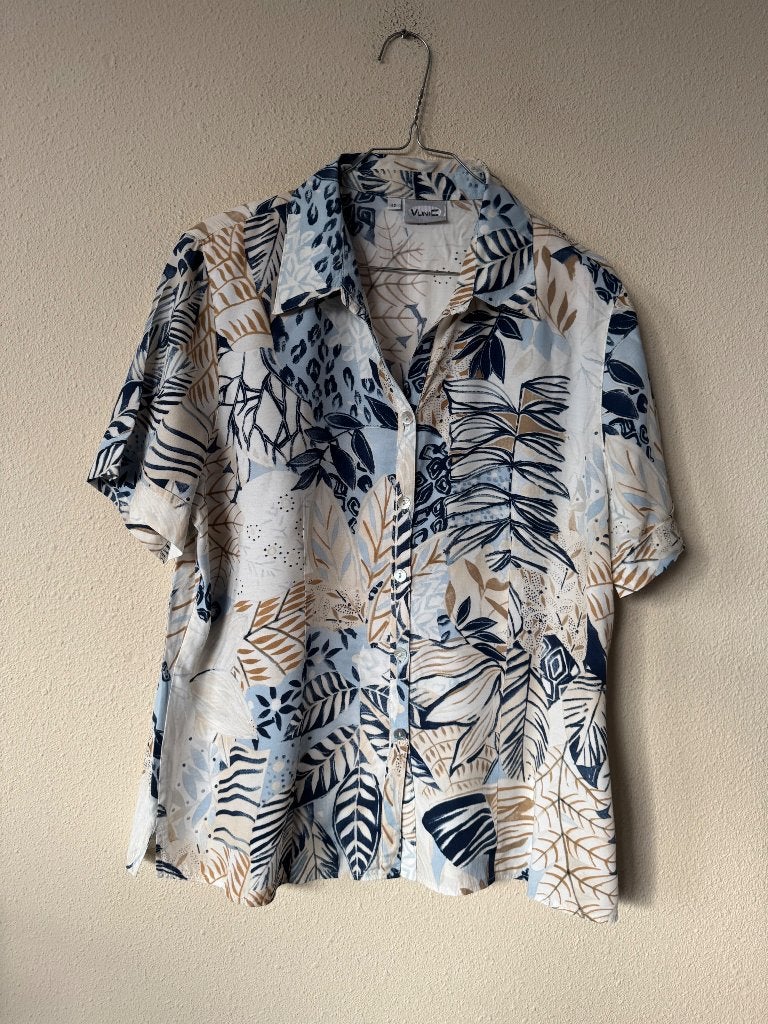 Blouse print 38/M, Ophalen, Gedragen, Maat 38/40 (M)