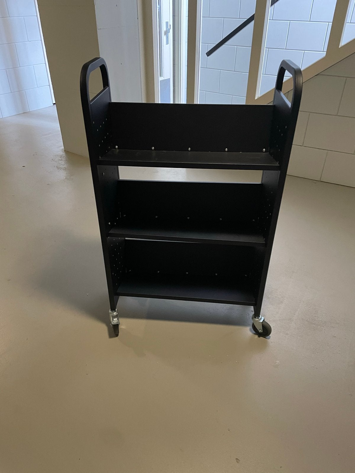 Verrijdbare boekenwagen / archiefkast met 3 planken, Huis en Inrichting, Kasten | Boekenkasten, Ophalen, Met plank(en), Gebruikt