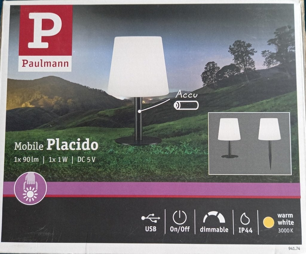 Oplaadbare lamp (tuintafel, balkon of gazon), Ophalen of Verzenden, Zo goed als nieuw, Overige fittingen, Led-lamp