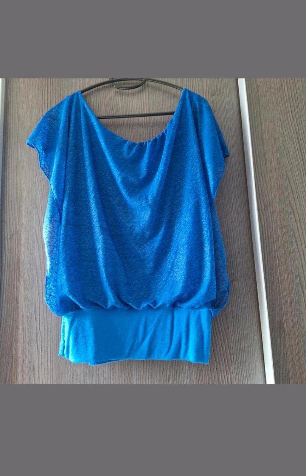 blouse met korte mouwen, Kleding | Dames, Ophalen of Verzenden, Zo goed als nieuw, Maat 46/48 (XL) of groter, Blauw
