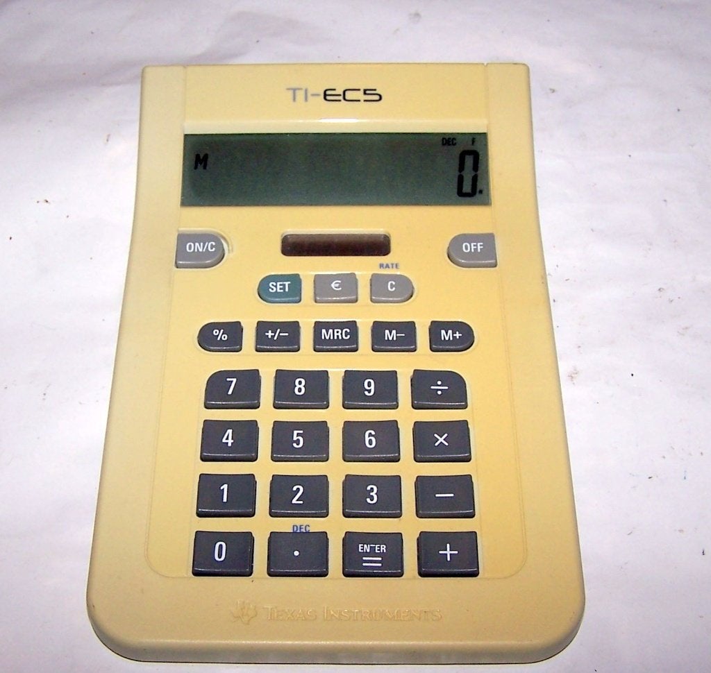 Vintage rekenmachine TI-ECS. Nwst., Verzamelen, Elektronische Apparatuur, Ophalen of Verzenden, Computers en Rekenmachines