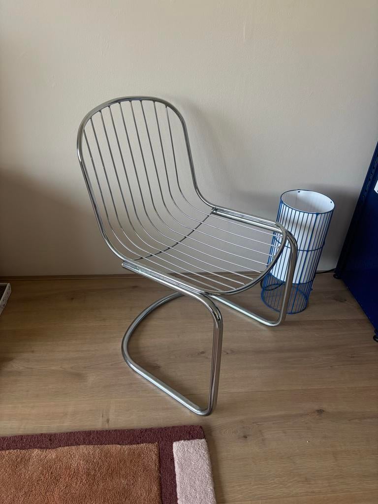 Vintage Chrome Buisframe Stoel, Ophalen, Overige kleuren, Zo goed als nieuw, Eén