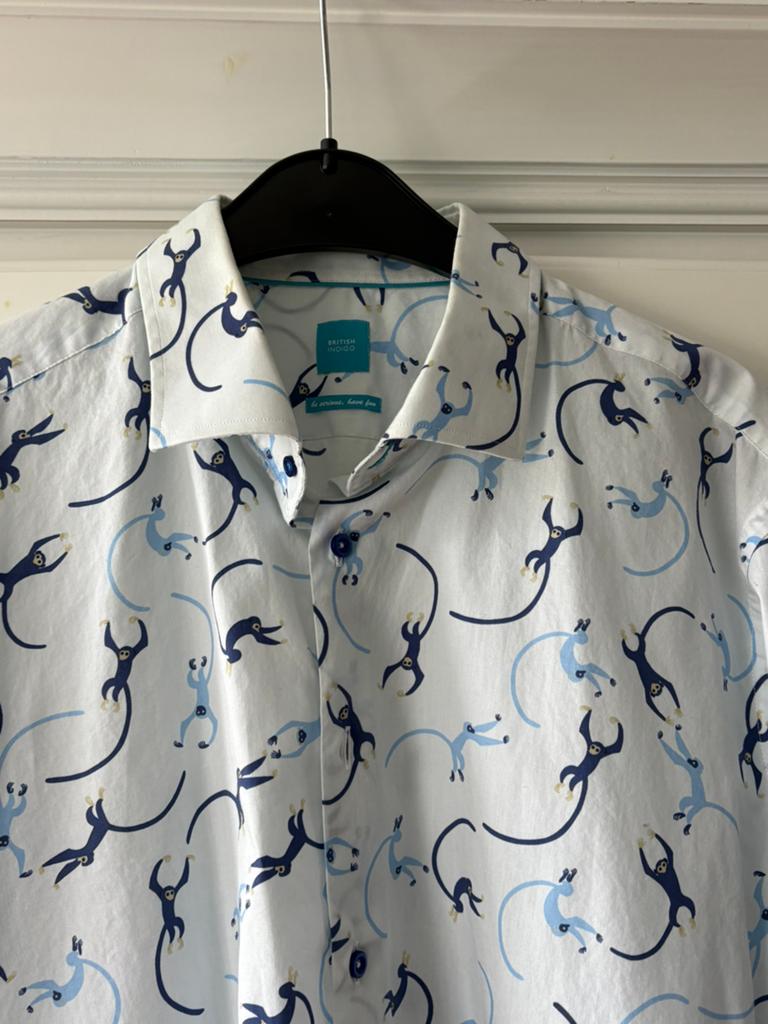 Overhemd British Indigo, Ophalen of Verzenden, Nieuw, Blauw, Halswijdte 43/44 (XL)