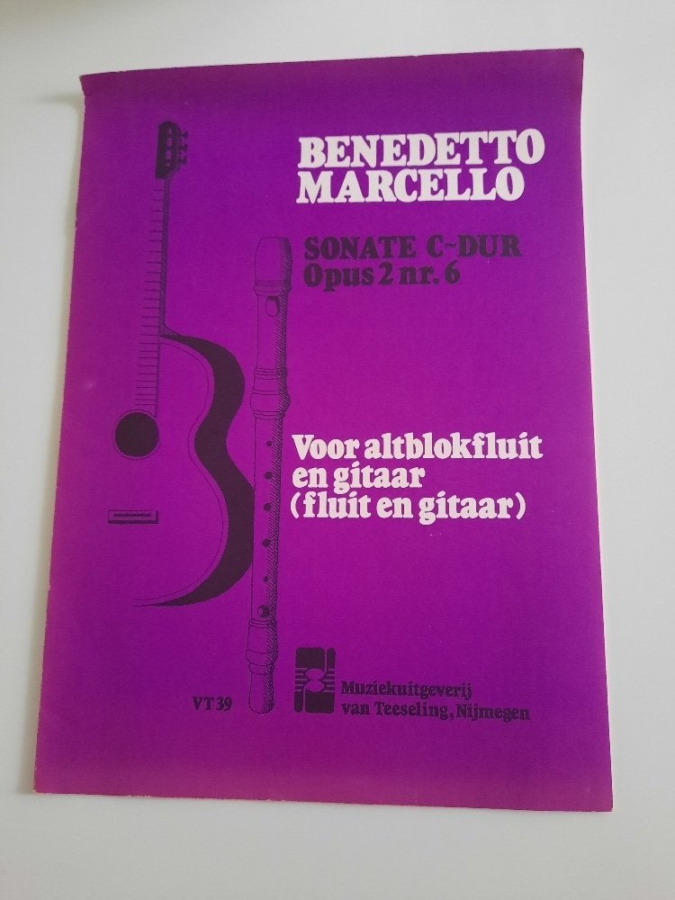 MUZIEK PARTITUUR (ALTBLOK)FLUIT + GITAAR, Klassiek, Les of Cursus, Ophalen of Verzenden, Zo goed als nieuw