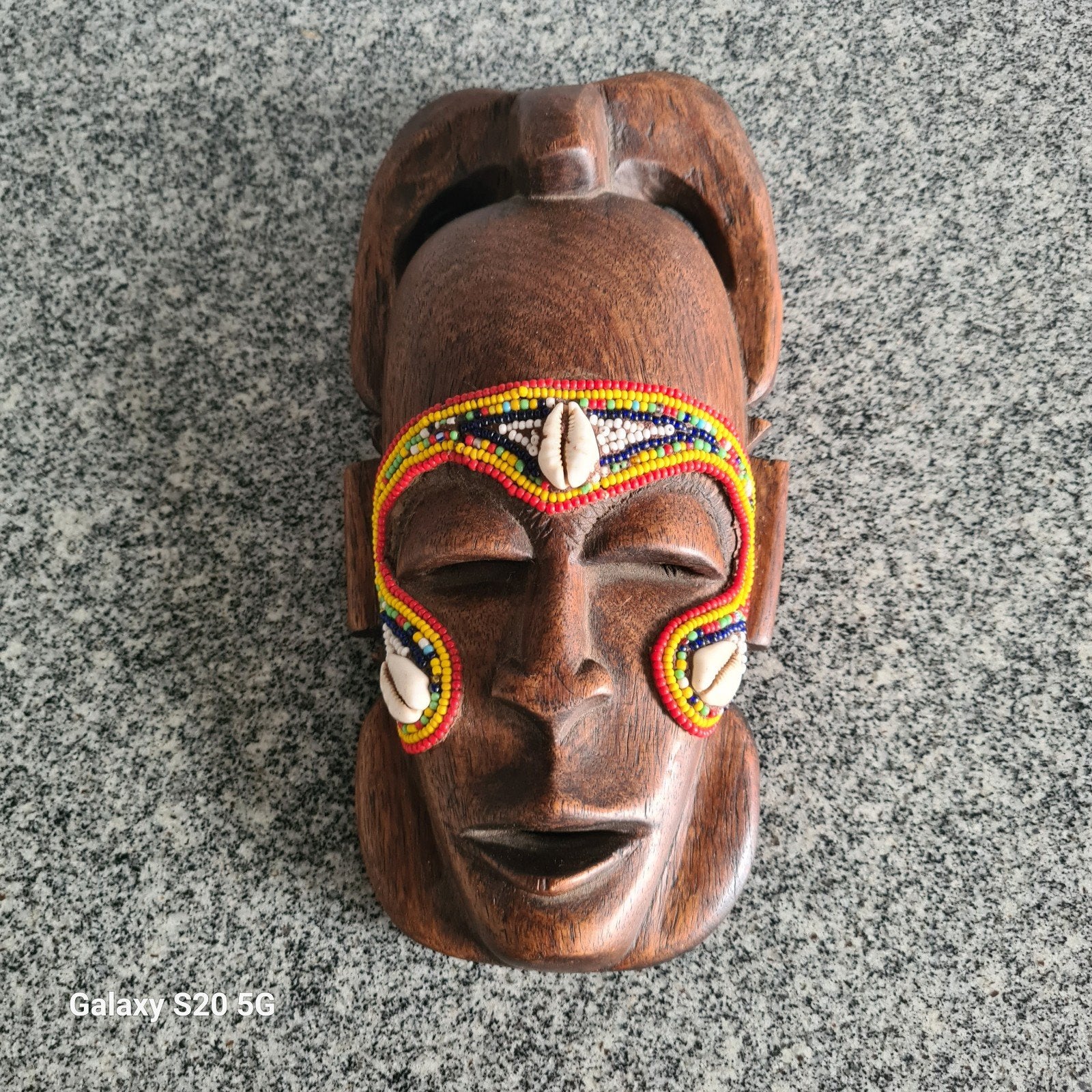 Set van 6 handgesneden Afrikaanse en Aziatische beelden, Hout, Gesneden, Bruin, Afrika