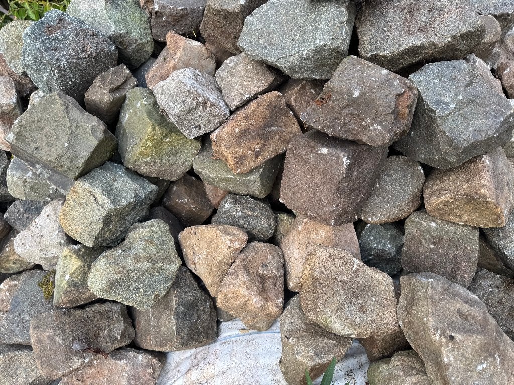Granieten kasseien, Tuin en Terras, Ophalen, Gebruikt, Kei, Basalt