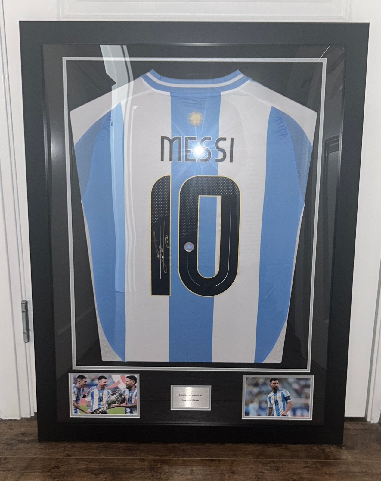 Gesigneerd Messi Argentinie COA, Verzamelen, Ophalen of Verzenden, Zo goed als nieuw, Buitenlandse clubs, Shirt