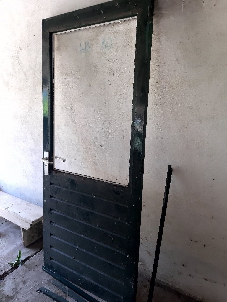 Oude hardhouten buitendeur, Ophalen, Gebruikt, Buitendeur, 200 tot 215 cm