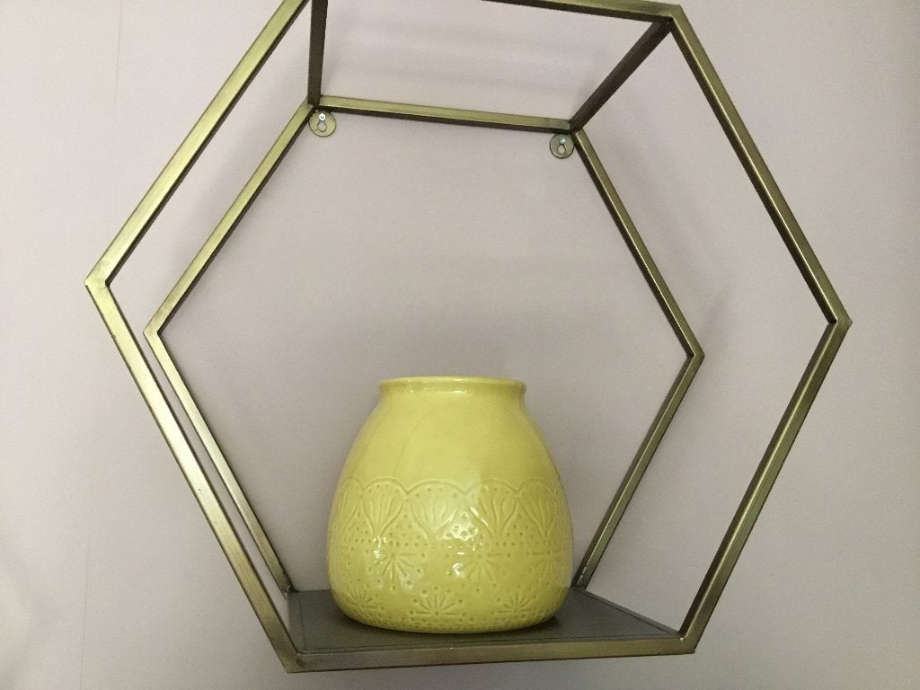 Twee wanddecoratie kastjes Hexagon, Ophalen, 58 cm, Decoratieobject, 50 cm