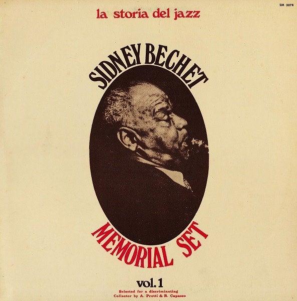 Jazz L.P. (1971) Sidney Bechet - Memorial Set (History of .), Cd's en Dvd's, Vinyl | Jazz en Blues, Gebruikt, Jazz, LP, Fotohoes